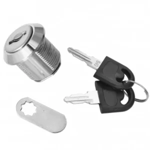 Verrou de boîte aux lettres avec plaque à came droite 19x16mm, Chrome